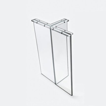 Alumnihall Clear Acrylic T-Shaped Table Legs – Modern Transparent Base